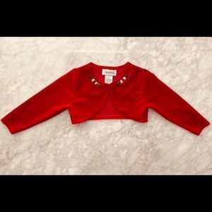 2T Holiday Dress Cardigan